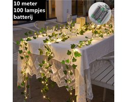 Xtraworks - led lichtstring/lichtsnoer -esdoornblad 10 meter 100 lampjes-wekt op batterij
