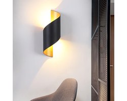 Xtraworks - Moderne Wandlamp - Voor binnen of buiten - LED - Zwart en bronzkleurig