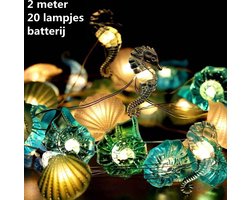 Xtraworks -Schelpen lichtsnoer-Decoratieve Verlichting-2 meter 20 lichten -Fairy Lights-met afstandsbediening