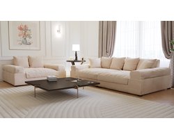 XXL Bankstel Bigsofa Fatguy Combo Beige Corduroy big bigsofa zetel - Hoekbanken en hoeksalon bij zetelsenbedden