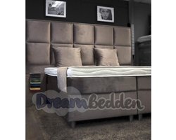 XXL Boxspring 200x200 Royal Carré 180x200 incl. 7-zones Pocketvering matrassen & Luxe HR55 koudschuim tencel topper.