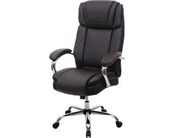 XXL bureaustoel MCW-H94, bureaustoel bureaustoel directiestoel, 220kg belastbaar met veerkern kunstleer ~ bruin