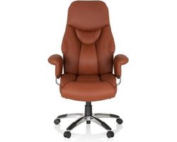 XXL directiestoel Prado Leder - Luxe fauteuil - Bruin - Kunstleder- hjh OFFICE