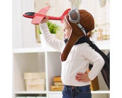 XXL Foam vliegtuig - Groot zweefvliegtuig - Buitenspeelgoed - Werpvliegtuig - Fighter Gliders - Kinder vliegtuig Schuim - Mix Kleuren