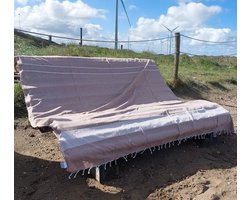 XXL hamamdoek taupe - 2-persoons hamam strandlaken - Picknickkleed - 240 x 220 cm extra groot - Bedsprei hamamdoek - Lichtgewicht strandlaken - Festivalkleed van katoen - 240 x 210 cm extra groot