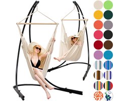 xxl Hangstoel met frame Hangstoel voor 2 dubbele hangstoelen Hangstoel Oranje