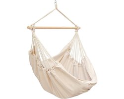 XXL Hangstoel voor Binnen & Buiten - 185x130 cm - 2 Persoons Loungestoel tot 150 kg - Comfortabele Katoenen Relaxstoel voor Tuin, Balkon & Terras