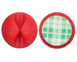 XXL Kabel Organizer 10 Stuks - Zelfklevende Kabelclips Rood - Kabelmanagement voor Bureau, Muur, Auto en TV Meubel - Grote Kabelclips
