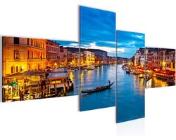 XXL Kunstwerk Venetië Italië op Fleece Canvas 200x100 cm Wanddecoratie Woonkamer Slaapkamer