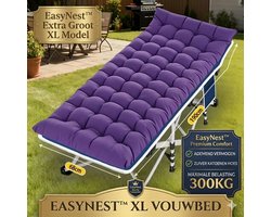 XXL Opvouwbaar Campingbed – Draagbaar Veldbed met Opbergtas – Comfortabel Eenpersoons Slaapbed voor Kamperen, Strand & Reizen