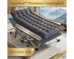 XXL Opvouwbaar Campingbed – Draagbaar Veldbed met Opbergtas – Comfortabel Eenpersoons Slaapbed voor Kamperen, Strand & Reizen