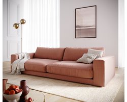 XXL-Sofa Cubico vlak geweven orange 290x120 cm bigsofa