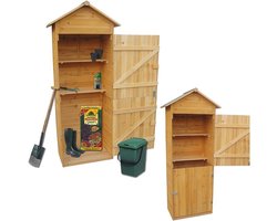 XXL Tuinkast voor Gereedschap - Houten Tuin- en Gereedschapsschuur 79 x 49 x 190 cm