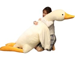 XXXL Knuffel Mega eend - Levensgrote pluche gans van 190 cm - Cadeau