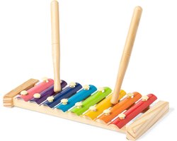 Xylofoon - Klokkenspel - Speelgoed instrument - Kinderspeelgoed - Met drumstokken - Regenboog - Hout - multicolor