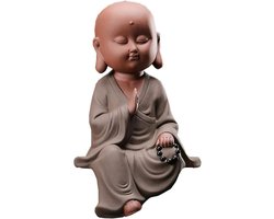 XYNSNDB Voor Thuis Bureau Tafelblad Badkamer Decoratie Schattig Boeddhabeeld Decoraties voor thuis, Creatieve Monnik Beeldjes Sculptuur, Ambachten Poppen Ornamenten Chinese Delicate Keramiek Kunst en