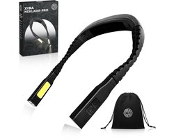 XYRA®Neklamp - Leeslampje - Neklamp voor Haakwerk - 4 Lichtpunten & 360° Roteerbaar – oplaadbare Leeslamp - USB - Voor in Bed,Boek & Handwerken - 3 Standen - Zwart