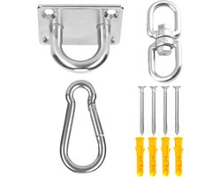 XYZ Goods - Luxe Plafondhaak - Hangmat Bevestigingsset - Schommelhaak - Ophangsysteem - Ophanghaak - Plafondbeugel - Bokszak - Schommelstoel - Hangstoel - RVS