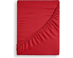 Y-NOT - Crispy Cotton Hoeslaken Matras - 140x200 - tot 25 cm matrasdikte - 100% Katoen - 180 draaddichtheid - Rood