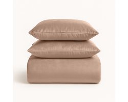 Y-NOT - Fluweel/Velvet - Dekbedovertrek - Eenpersoons - 140x200/220 cm - Nude