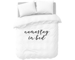 Y-NOT - Stay In Bed Katoen Satijn - Dekbedovertrek - Katoensatijn - Tweepersoons - 200x200/220 cm - Wit