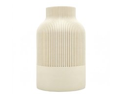 Yafico Japandi Vaas Droogbloemen - Design Vaas Off-white - 16 cm