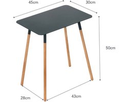 Yamazaki Bijzettafel Vierkant - Plain - Zwart