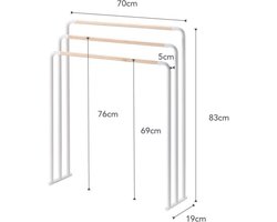Yamazaki Handdoekenrek Badkamer - Plain - Wit