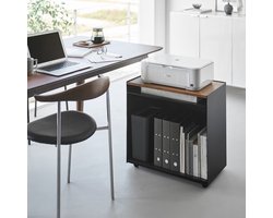 Yamazaki Kantoorkastje met Wielen - Tower - Zwart