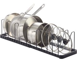 Yamazaki Keukenkast Organiser voor Pannen en Deksels - Tower - Zwart