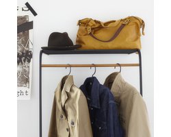 Yamazaki Leunend Kledingrek met Plank - Tower - Zwart