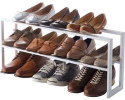 Yamazaki Schoenenrek Uitschuifbaar - 2 niveaus - Line - Wit