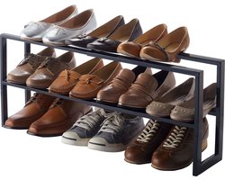 Yamazaki Schoenenrek Uitschuifbaar - 2 niveaus - Line - Zwart