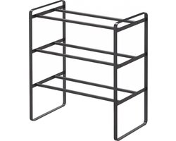 Yamazaki Schoenenrek Uitschuifbaar - Frame - 3 niveaus - Zwart