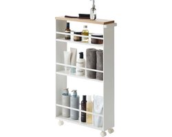 Yamazaki Smalle Trolley voor Keuken of Badkamer - Tower - Wit