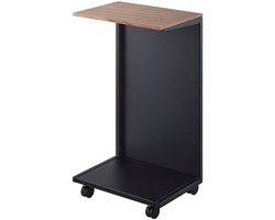 Yamazaki Tower Bijzettafel op wielen semi gesloten - Zwart