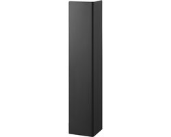 Yamazaki Tower Toiletrolhouder op wielen smal - Zwart