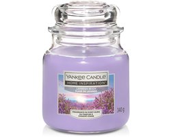Yankee Candle Home Inspiration - Lavender Beach Medium Geurkaars - 75 branduren
