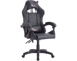 YAR Gamingstoel – Ergonomische Bureaustoel met Kantelmechanisme – Luxe Directiestoel voor Gaming, Kantoor & Thuiswerk – Verstelbaar, Comfortabel & Stevig – Extra Dikke Vulling – Zwart