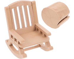 YARNOW 1 Setje miniatuur meubelstoelen poppenhuis accessoires poppenhuis meubels sprookjes tuinaccessoires buiten meubels voor poppenhuizen mini poppenhuis poppenmeubilair pla Coffee