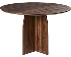 YARRA - Eettafel - Donkerbruin - ø 120 cm - MDF