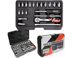 Yato 1/4" dopsleutelset met tarief - 20 delen