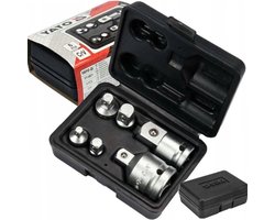 Yato adapterset 6 delen: 1/4, 3/8, 1/2, 3/4 inch verloopstukken