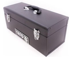 Yato Gereedschapskist - Met uitneembaar vak - 42.8 x 18 x 18 cm - Afsluitbaar - Gewicht: 3 kg - Zwart