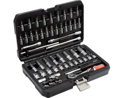 YATO Gereedschapskoffer 56-delig metaal zwart YT-14501