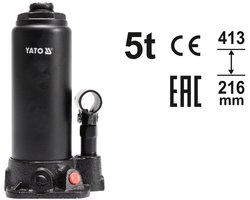 Yato YT-17002 - Hydraulische Stoppotkrik - 5 Ton - 216-413 mm