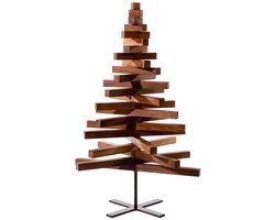Yelka Houten Kerstboom Small · Walnoothout · 75 cm · Houten Kerstboom voor Binnen