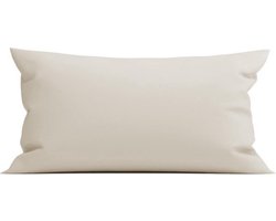 Yellow bamboo sierkussenhoes taupe - 40x80 - sierlijk en luxe - natuurlijk materiaal