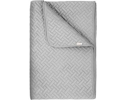 Yellow Bed Sprei Audrey - Bedsprei Tweepersoons - Weving patroon - 270x260 cm - Taupe