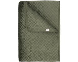 Yellow Bed Sprei Victoria - Bedsprei 2 persoons - Ruiten patroon - 270x260 cm - Groen